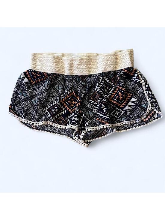 No Boundaries Pants - Boho Patterned Dolphin Shorts Cottagecore Festival Size Medium
